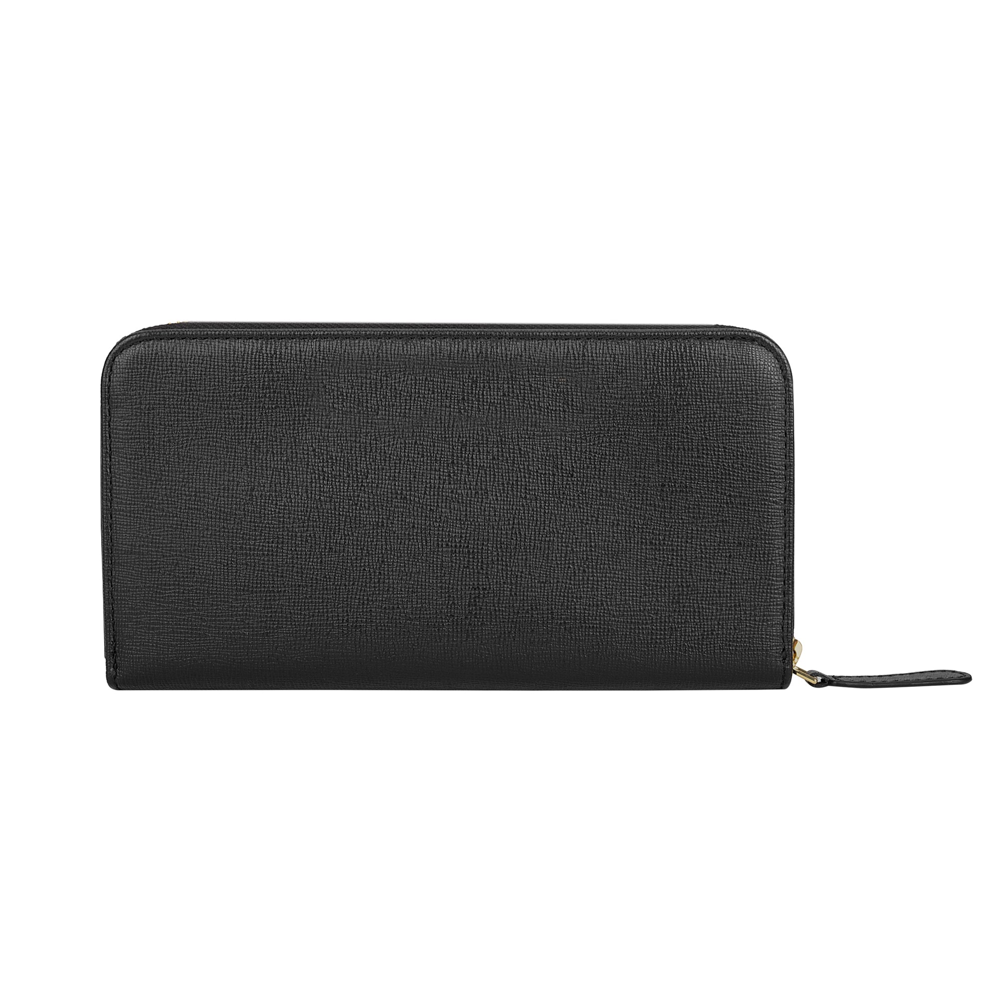 La Cressida Black Saffiano Designer Leather Clutch