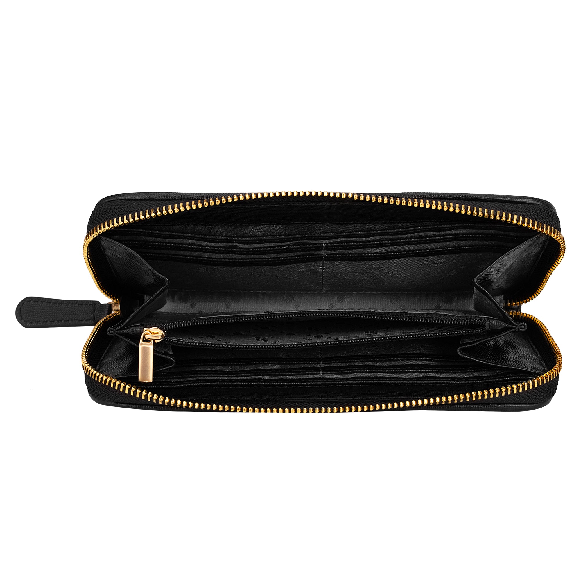La Cressida Black Women Genuine Leather Weaved Clutch