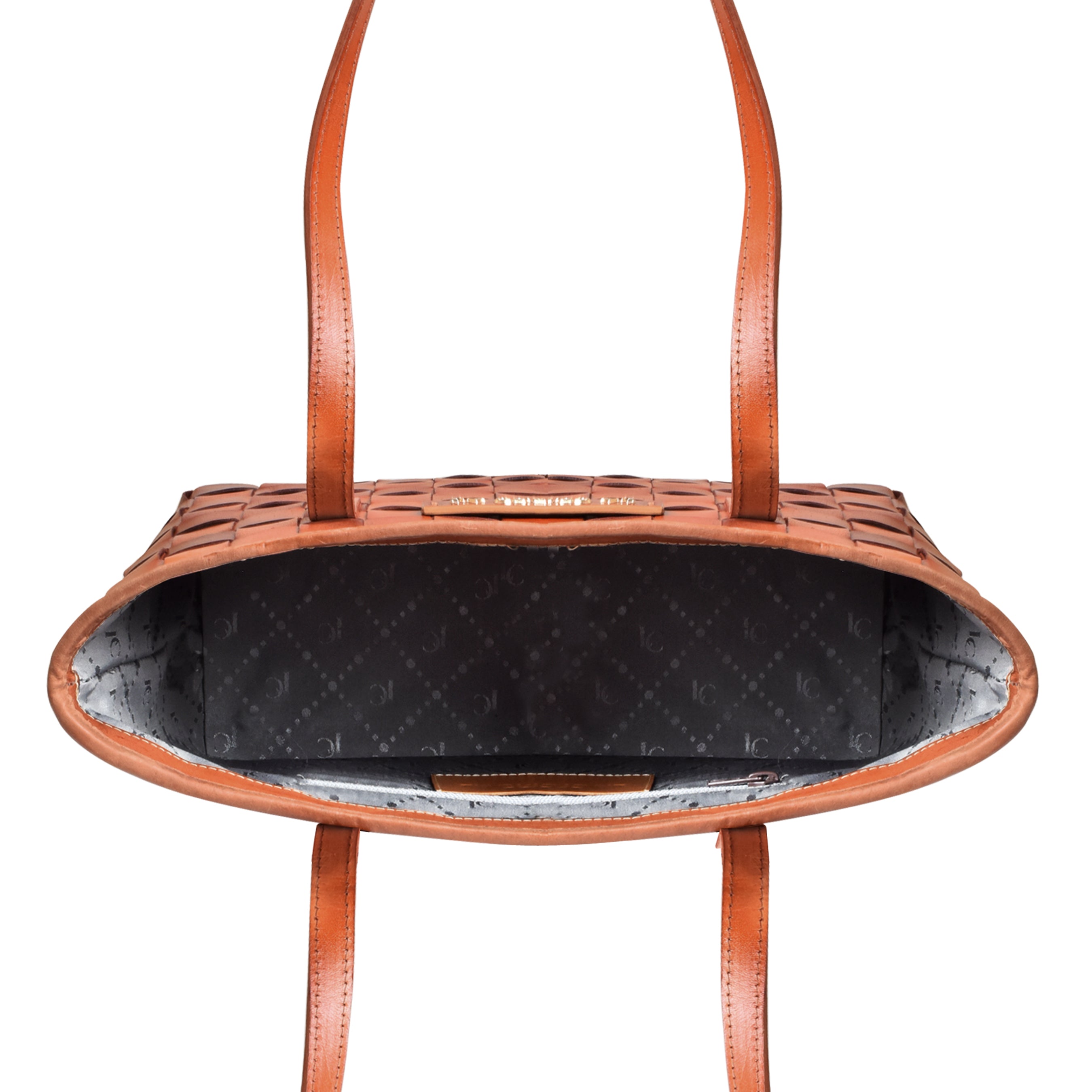 La Cressida Handwoven Tan Leather Tote Bag for Women