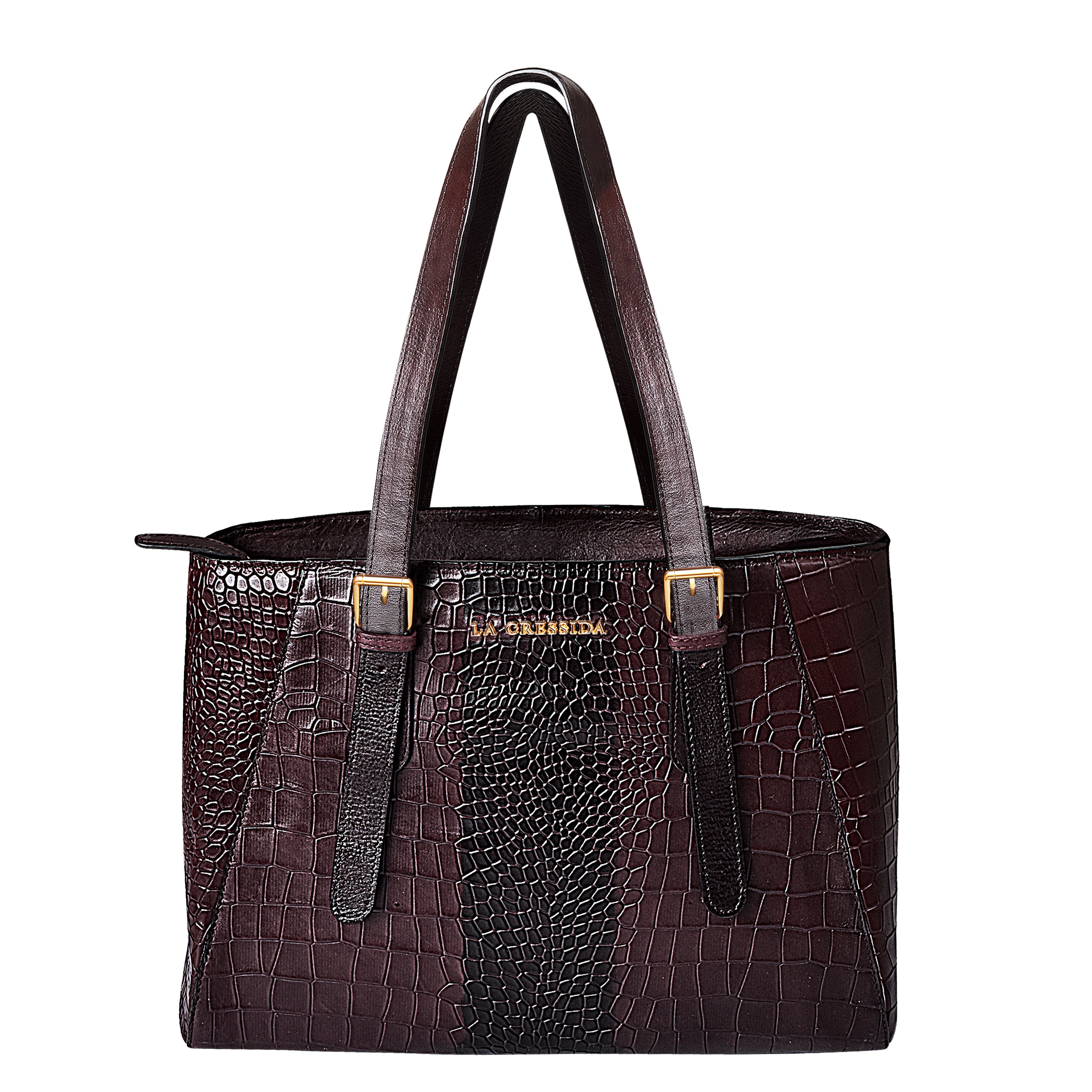 La Cressida Luxurious Croc-Embossed Leather Tote Bag