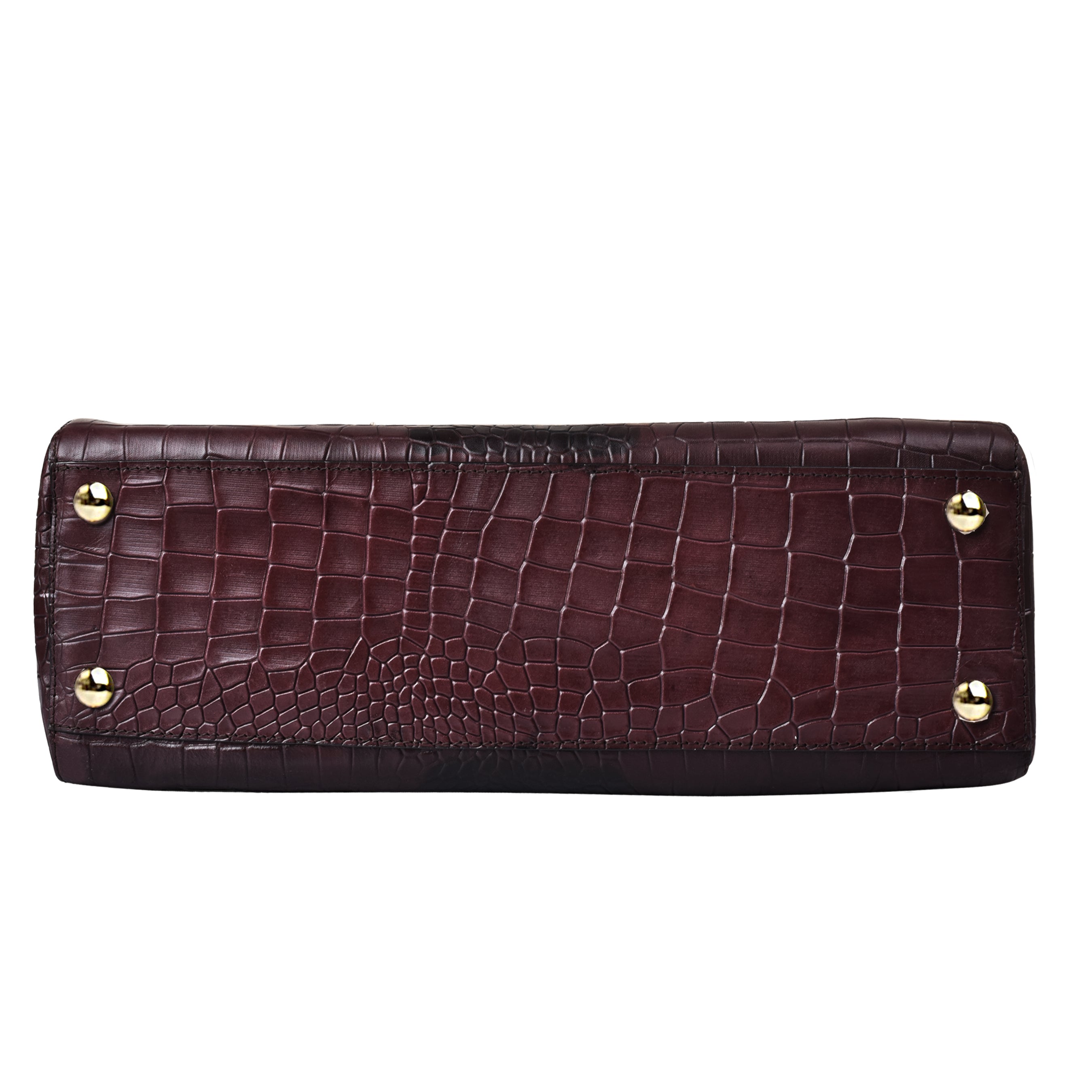 La Cressida Luxurious Croc-Embossed Leather Tote Bag