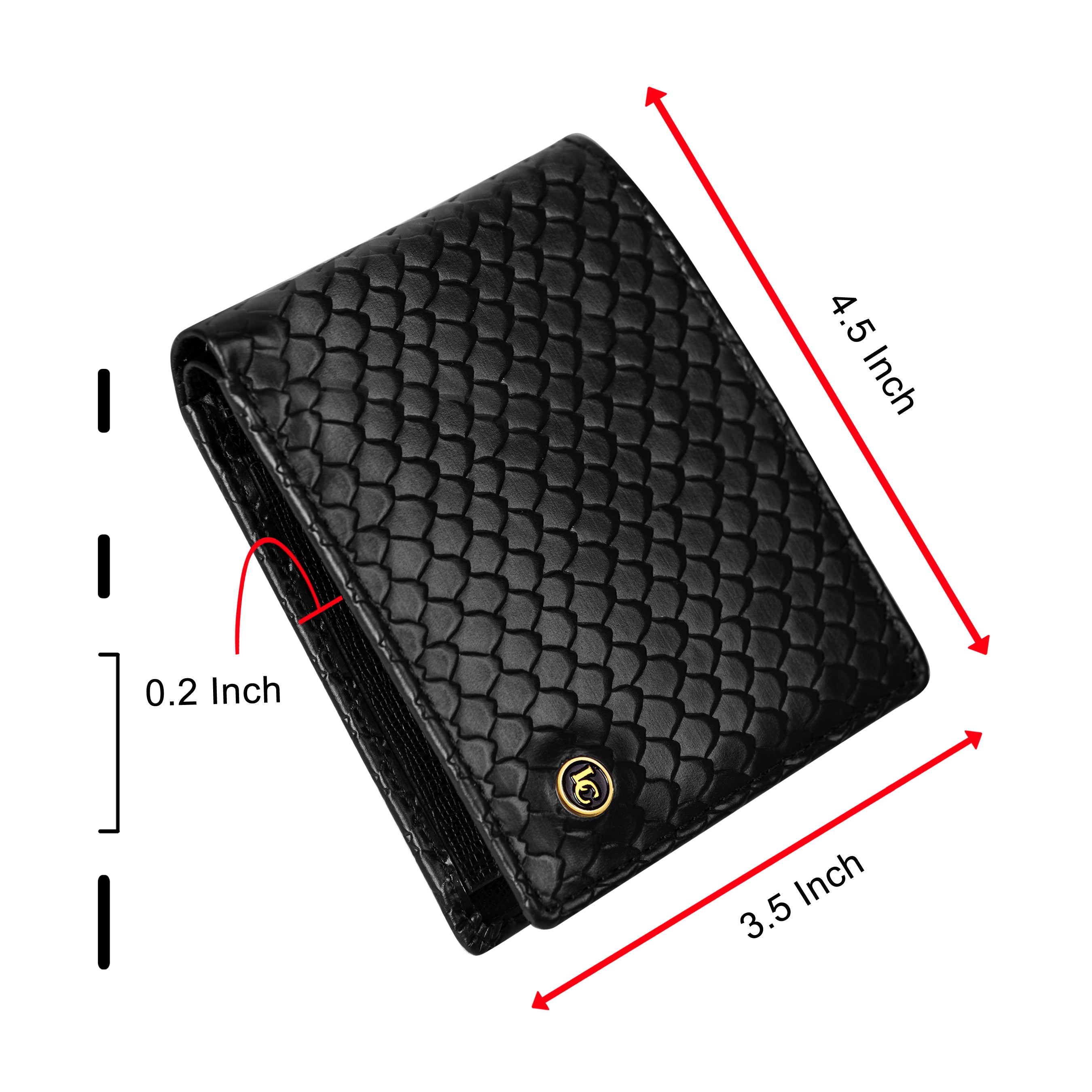 La Cressida Men's Black Woven-Effect Leather Wallet