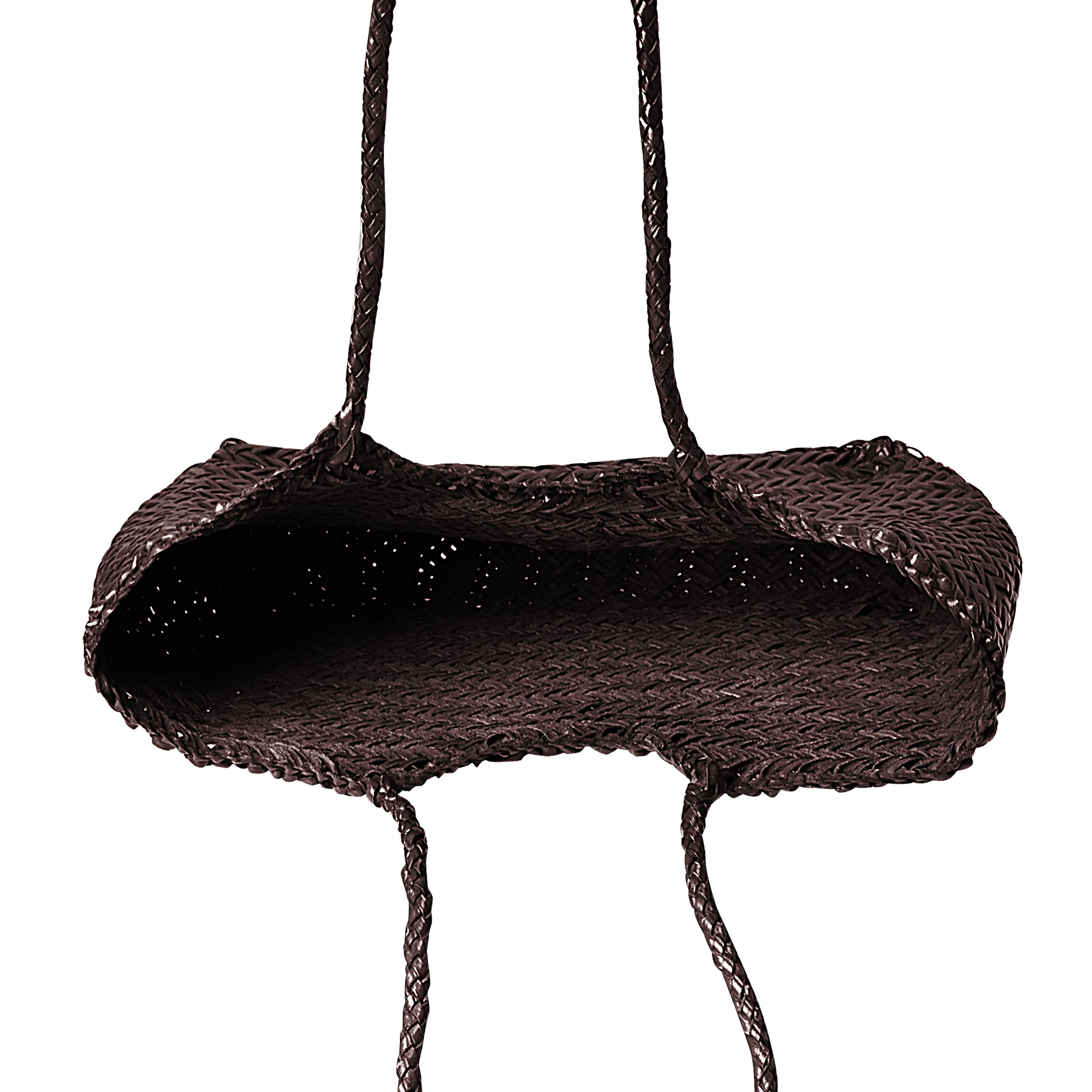 La Cressida Brown Woven Leather Tote Bag