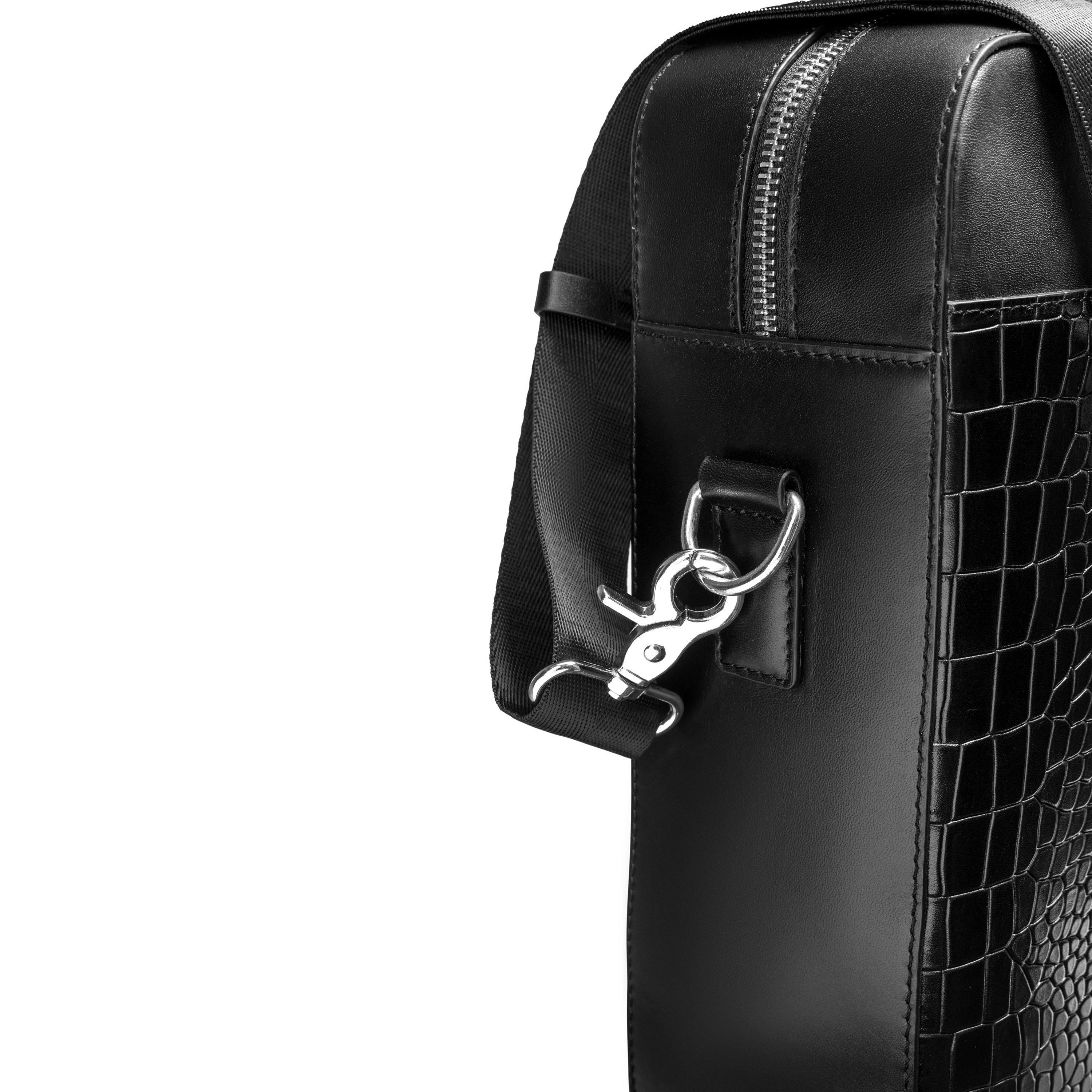 La Cressida Black Croco Men Laptop Bag