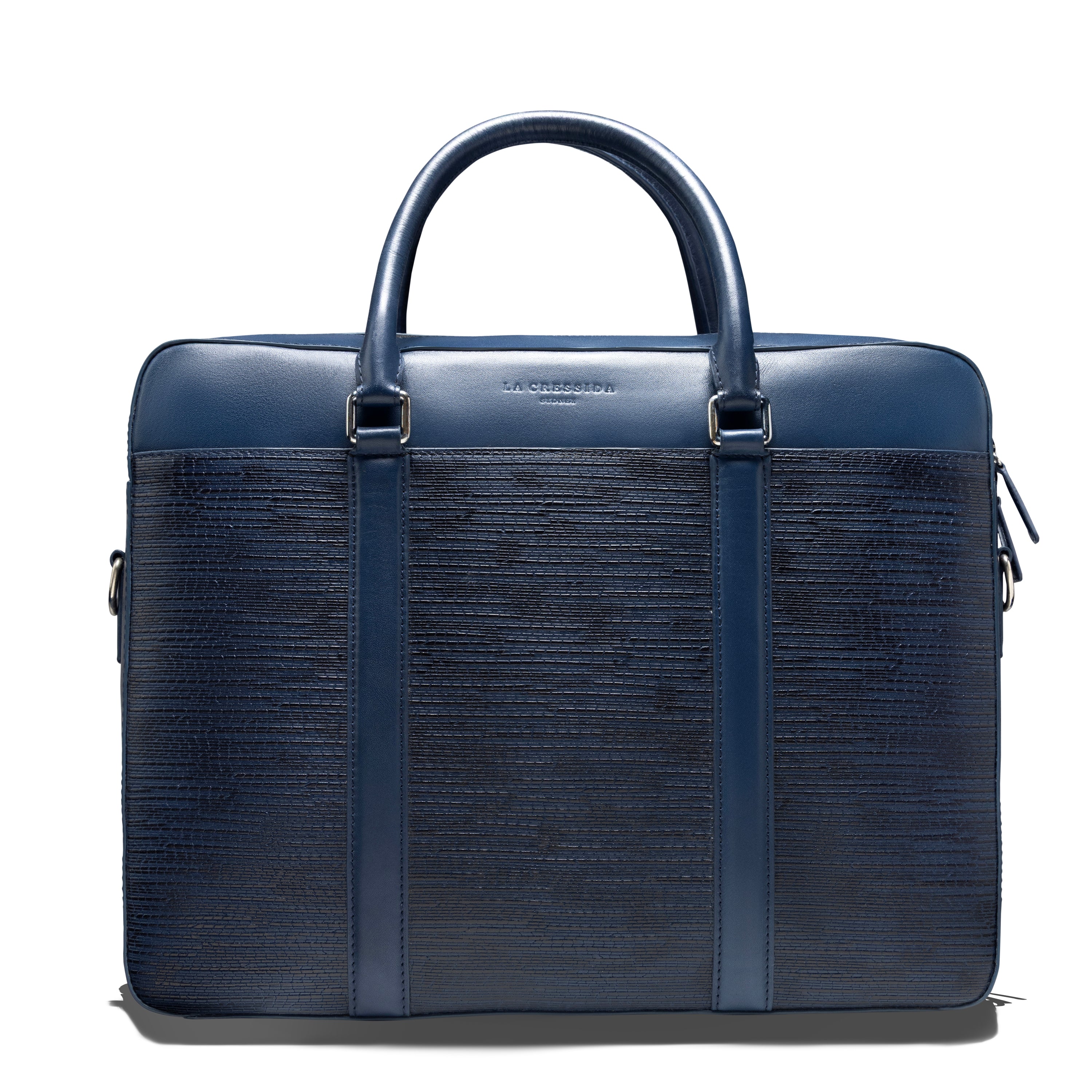 La Cressida Blue Saffiano Men Laptop Bag