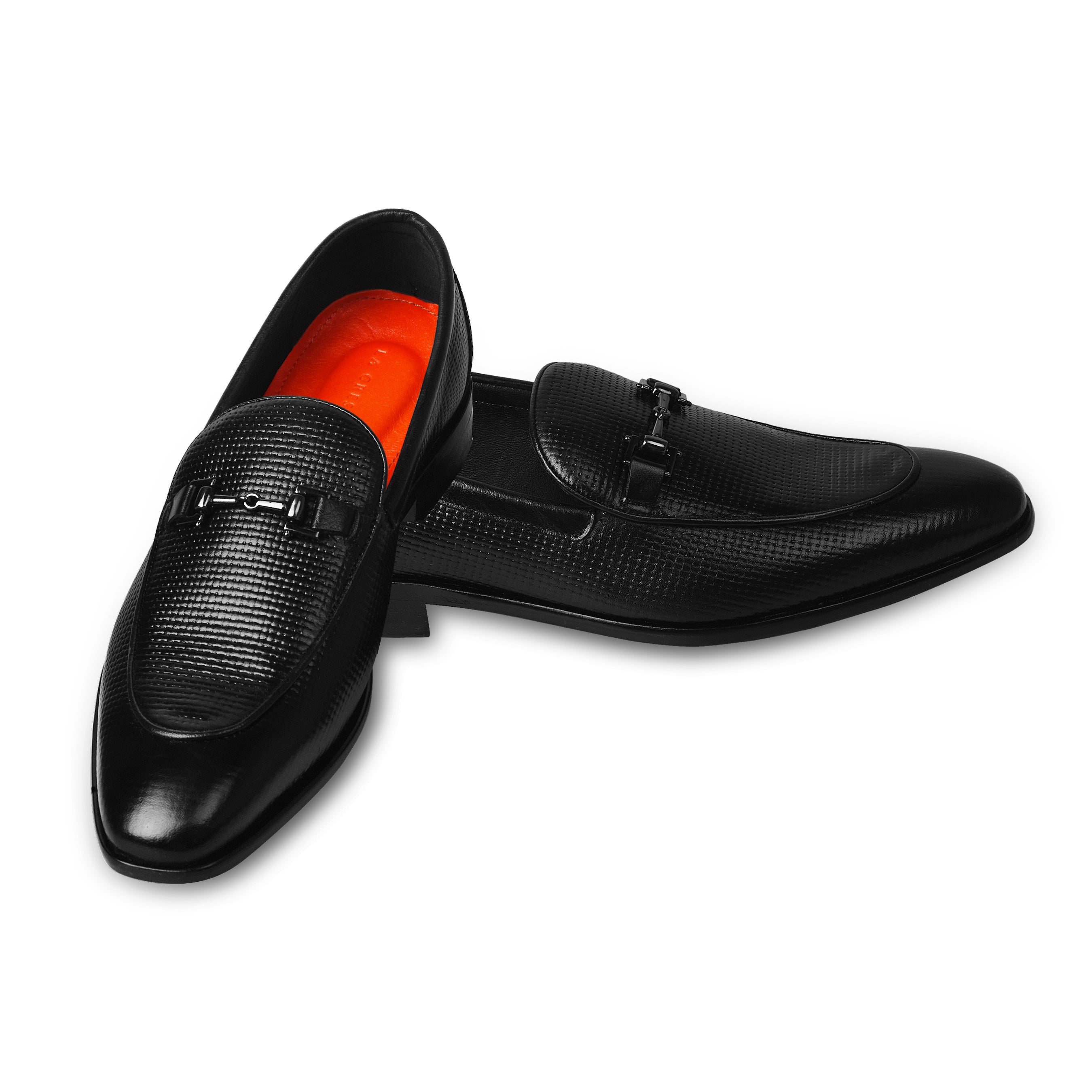 La Cressida Men's Black Leather Loafer