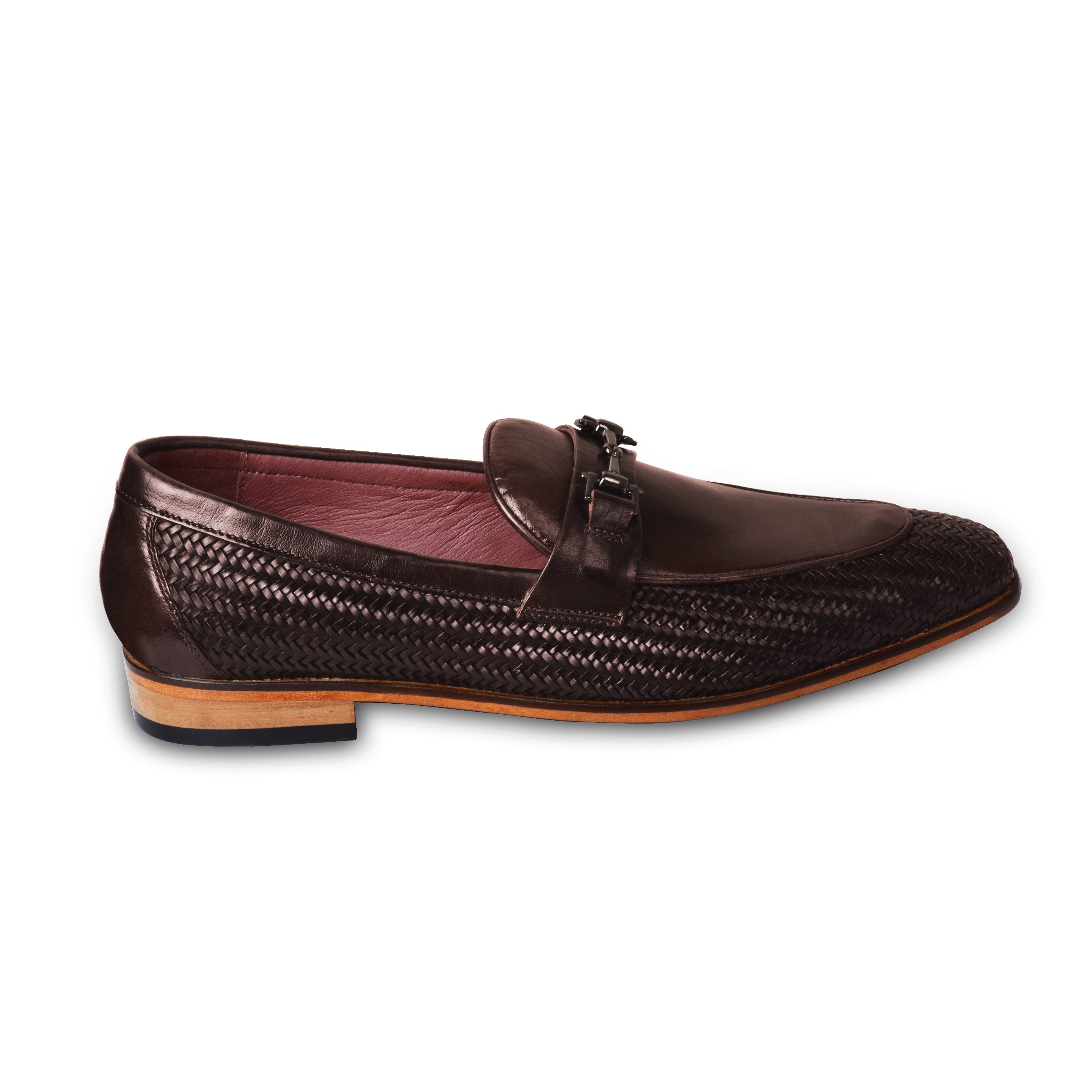 La Cressida Men's Brown Handwoven Leather Loafer