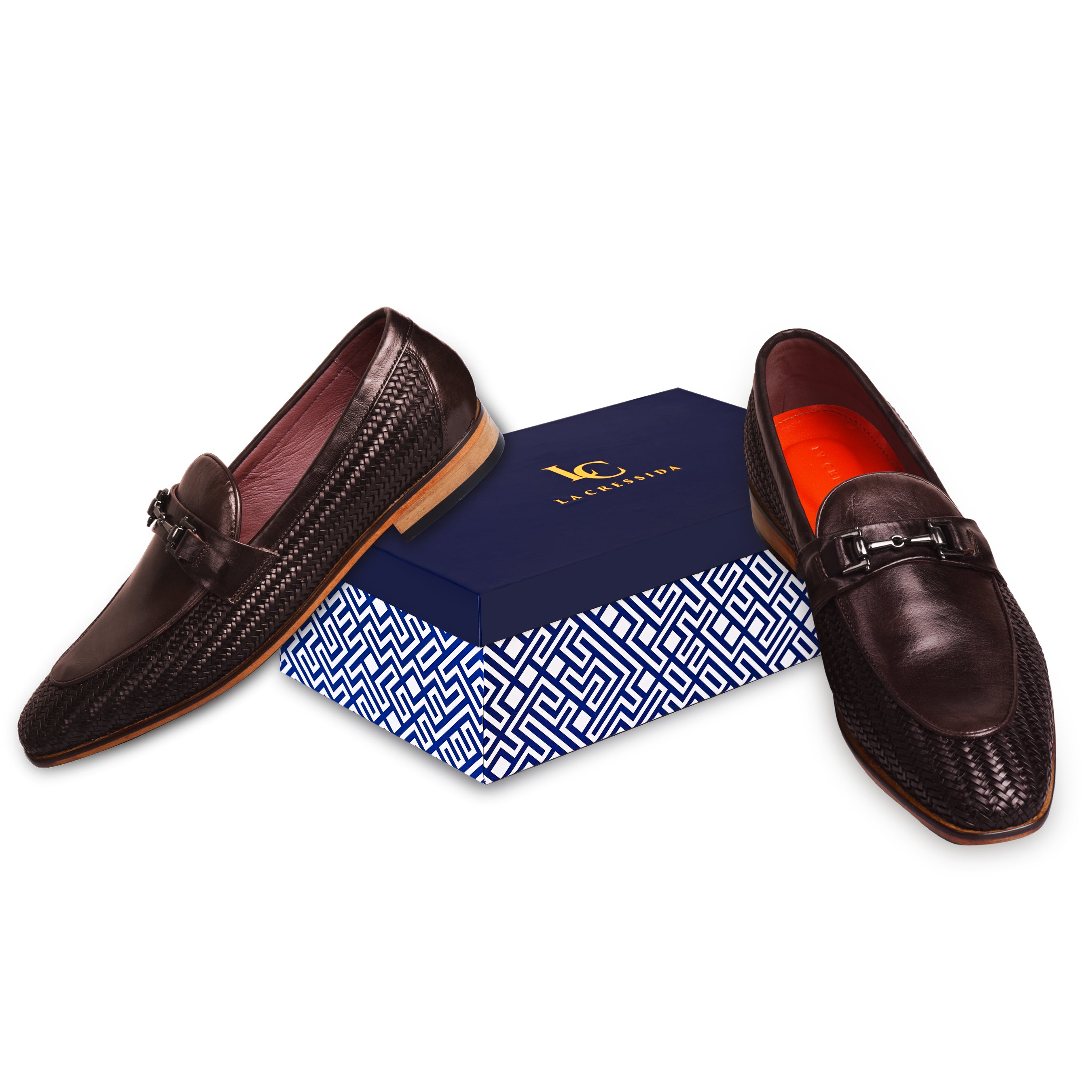 La Cressida Men's Brown Handwoven Leather Loafer