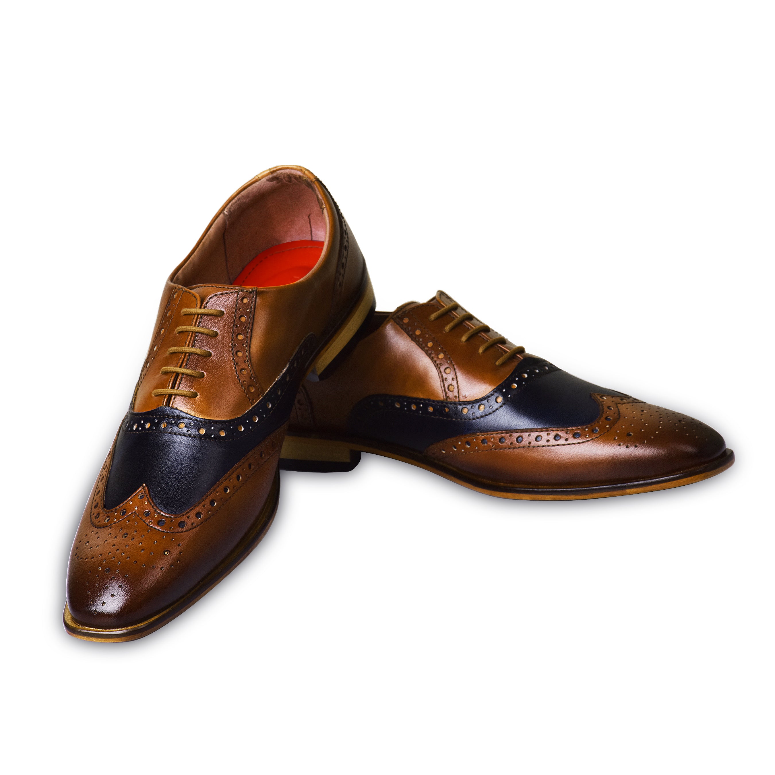 La Cressida Men's Two-Tone Leather Brogue Dress Shoe
