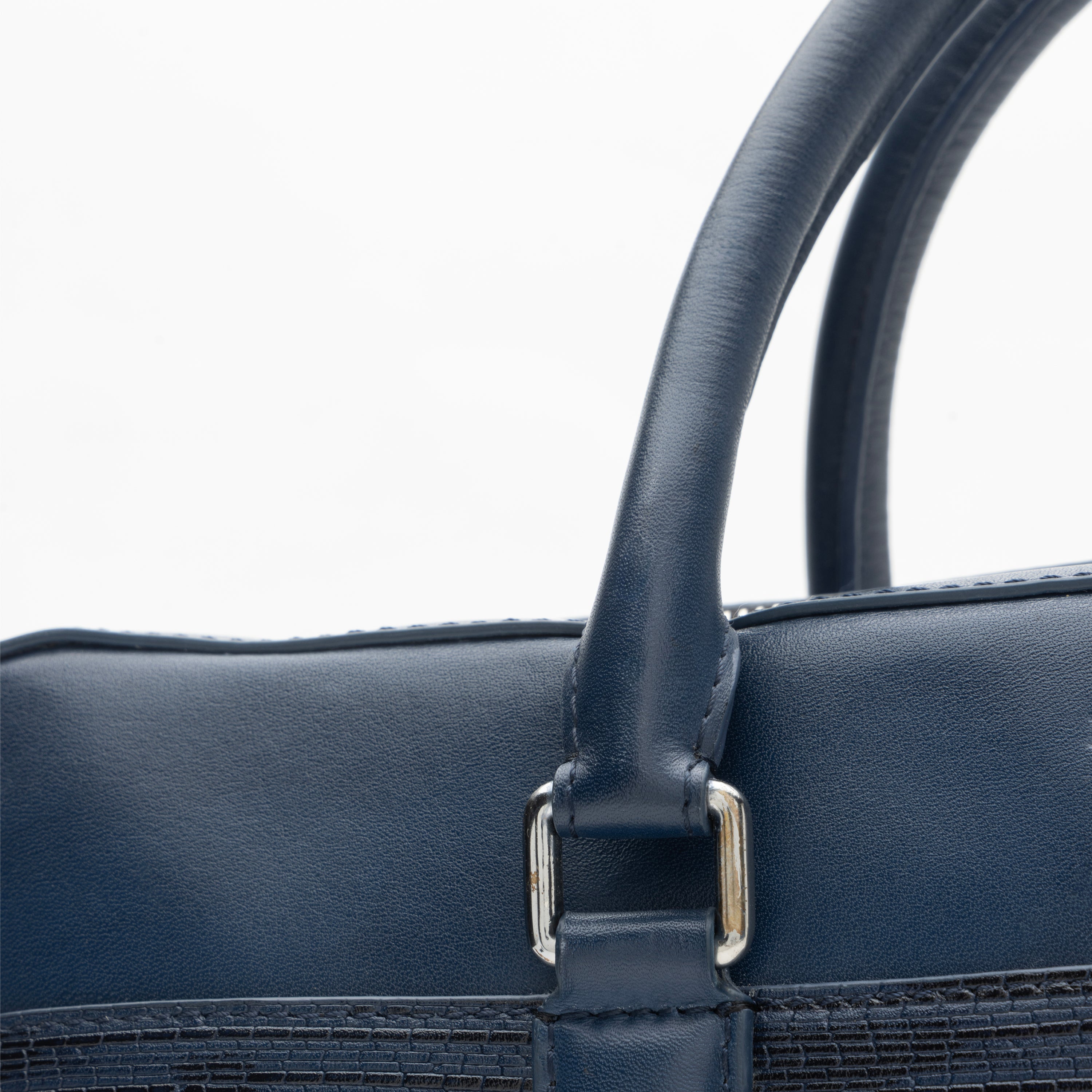 La Cressida Blue Saffiano Men Laptop Bag