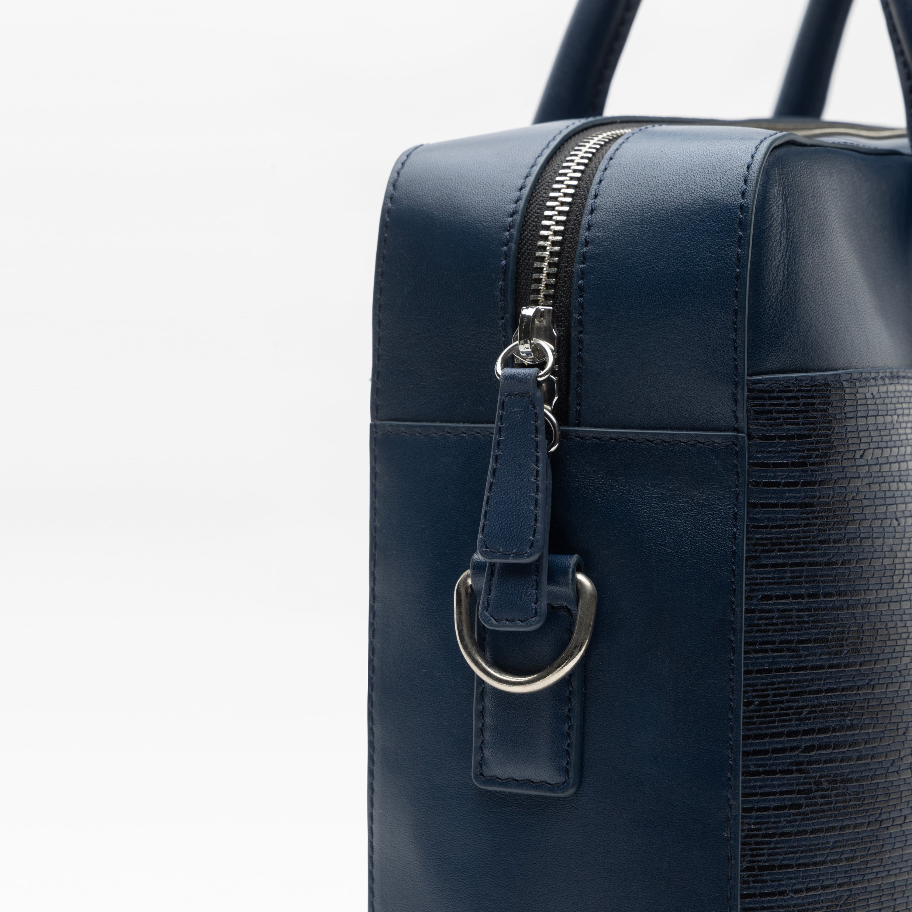 Blue Saffiano Men Laptop Bag | La Cressida