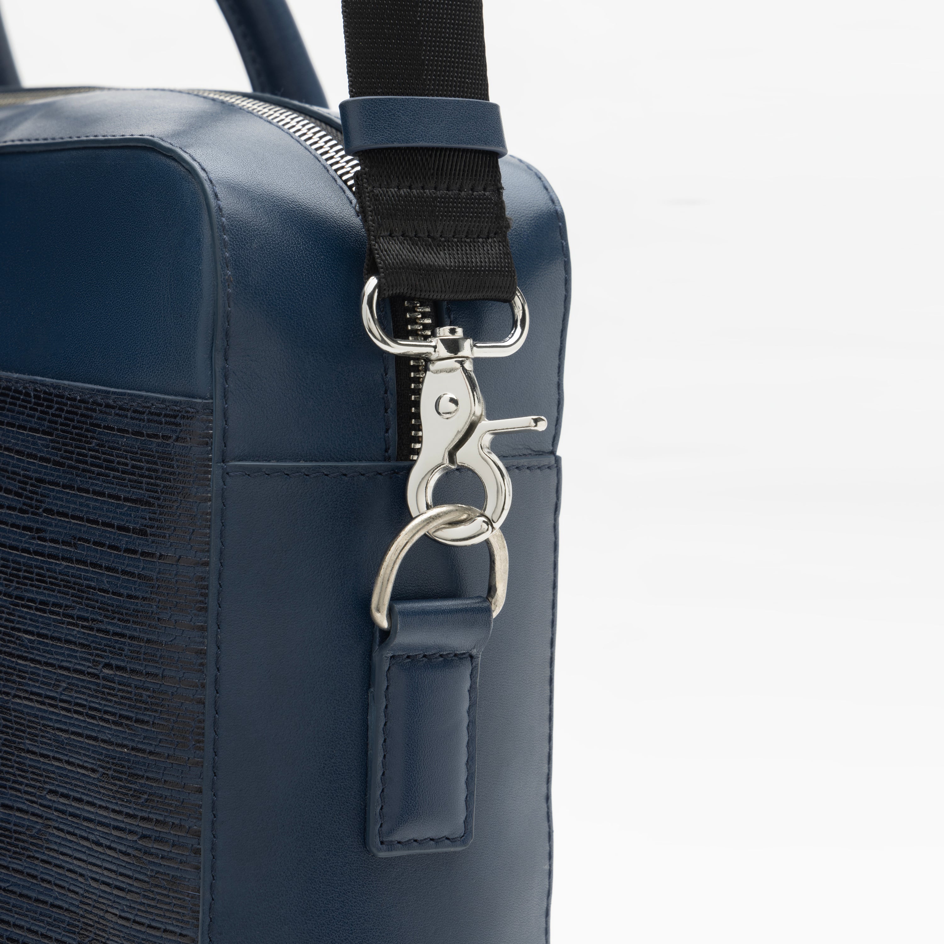 Blue Saffiano Men Laptop Bag | La Cressida