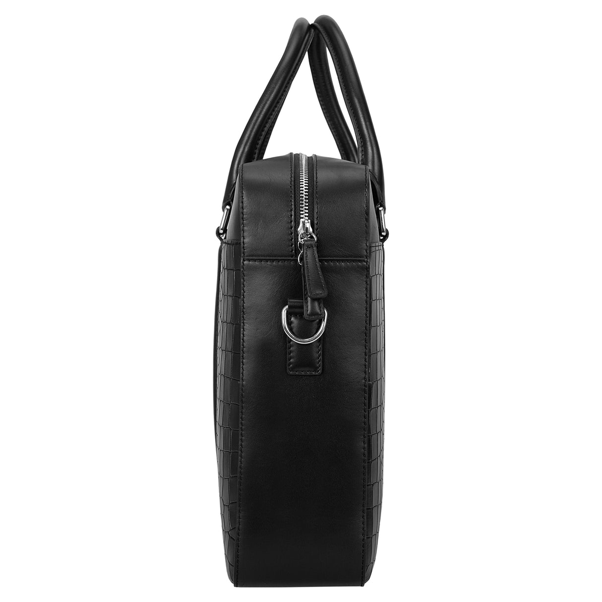 La Cressida Black Croco Men Laptop Bag