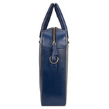 La Cressida Blue Saffiano Men Laptop Bag