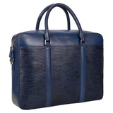 La Cressida Blue Saffiano Men Laptop Bag