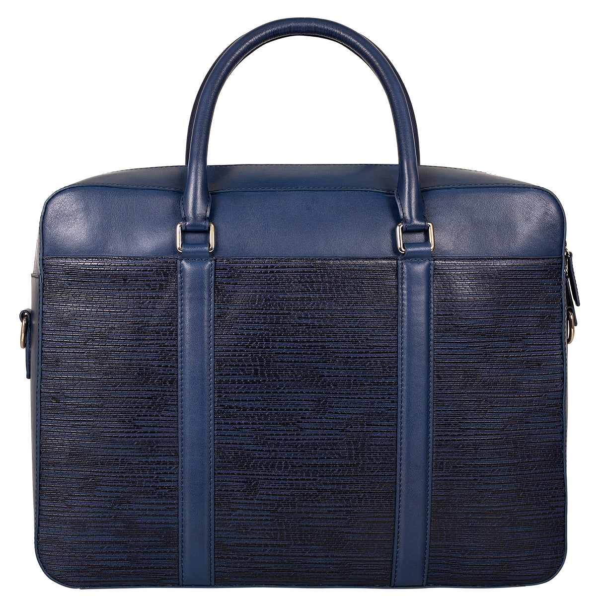 La Cressida Blue Saffiano Men Laptop Bag