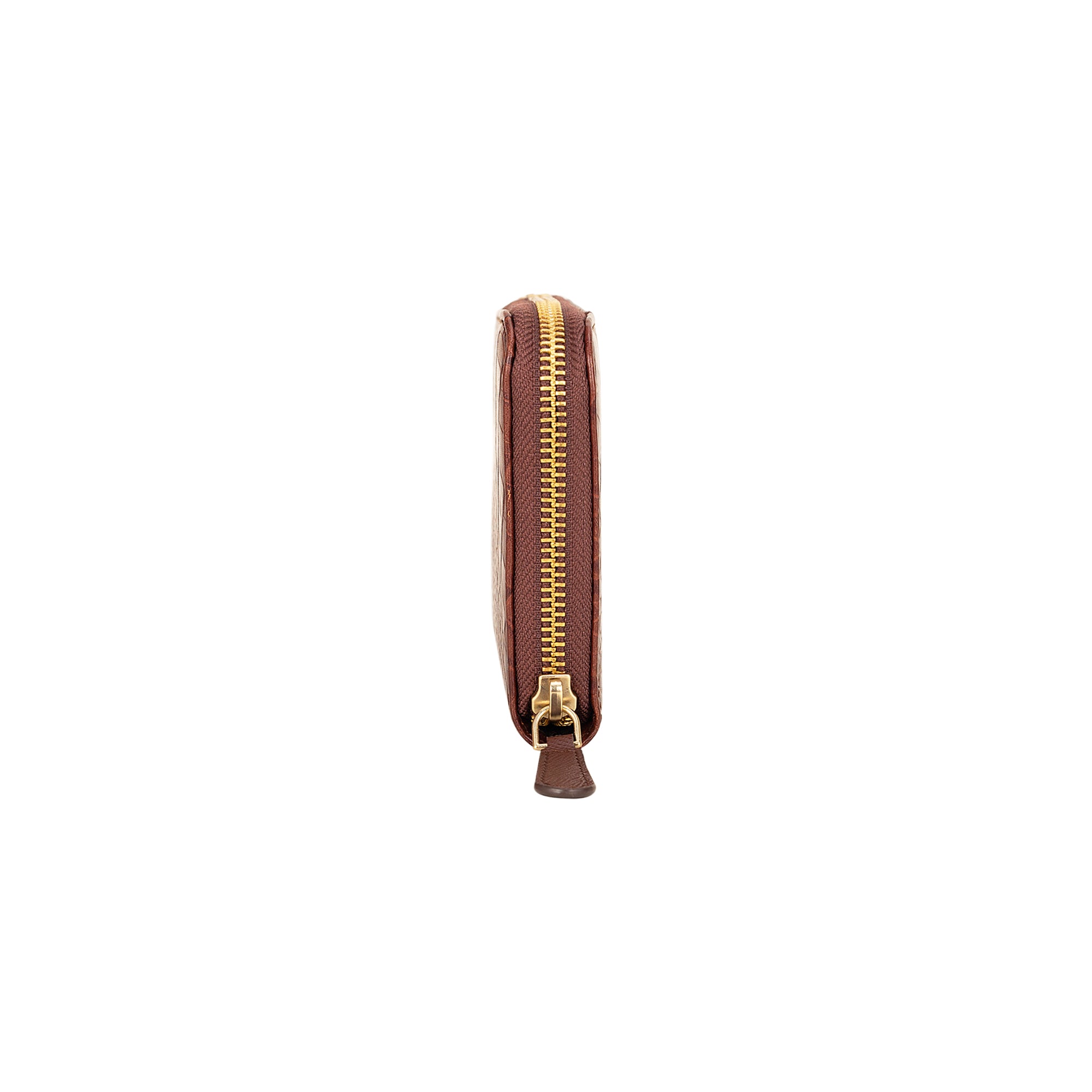 La Cressida Croco Saffiano Brown Designer Leather Clutch