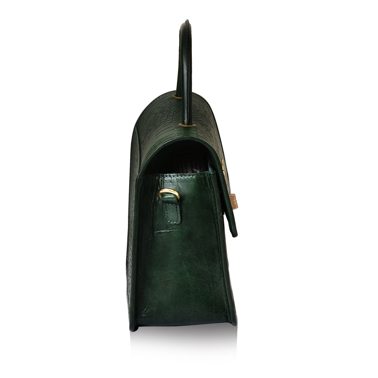 La Cressida Emerald Green Croc-Embossed Mini Bag
