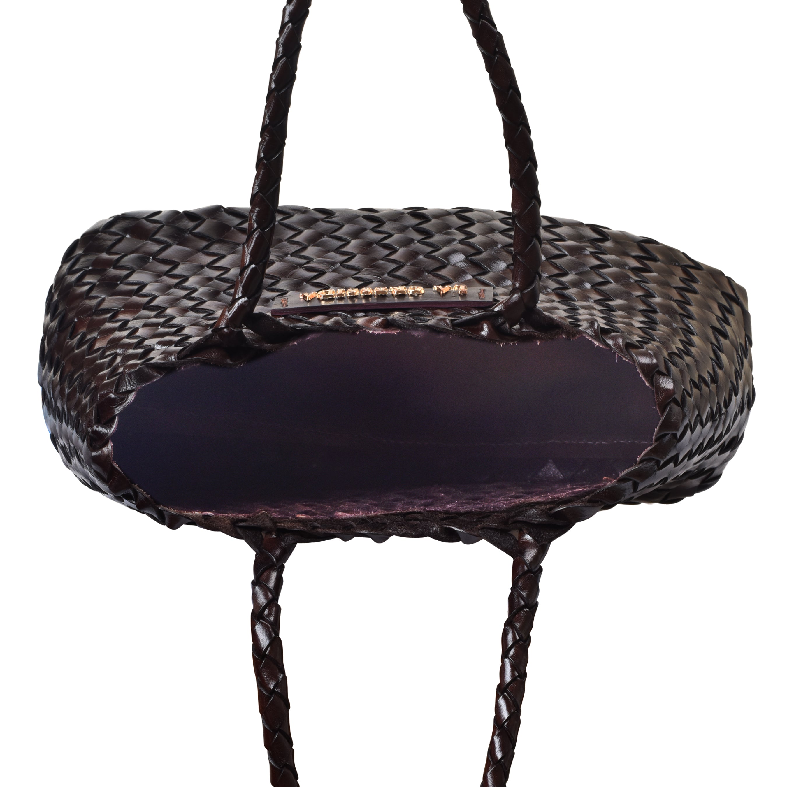 La Cressida Effortlessly Chic Brown hand Woven Summer leather Tote Bag