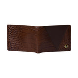 La Cressida Men's Brown Mixed-Texture Leather Wallet