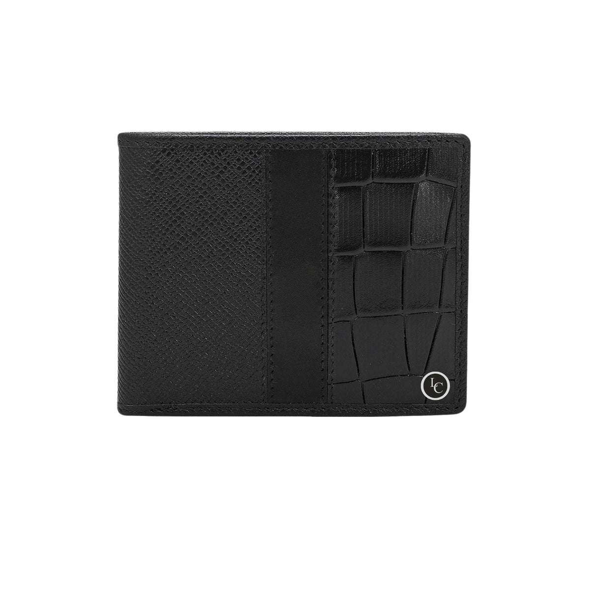 Black Bifold Leather Mens Wallet