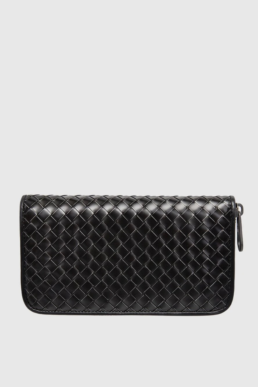 Women clutch bag made of genuine leather black