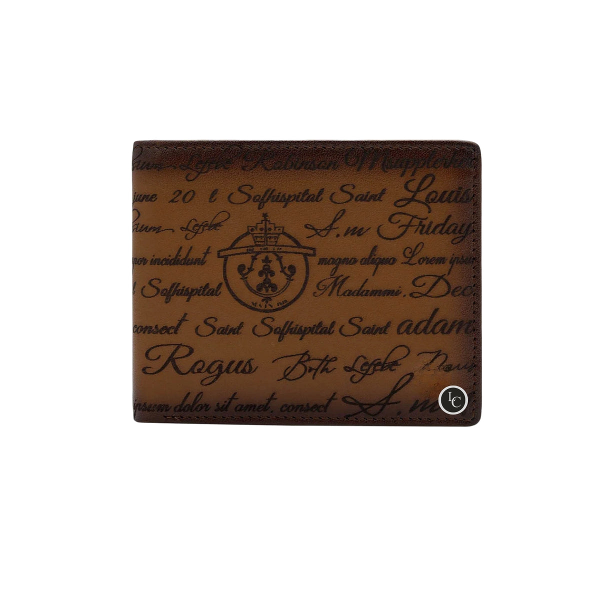 Brown Signato Bifold Leather Mens Wallet