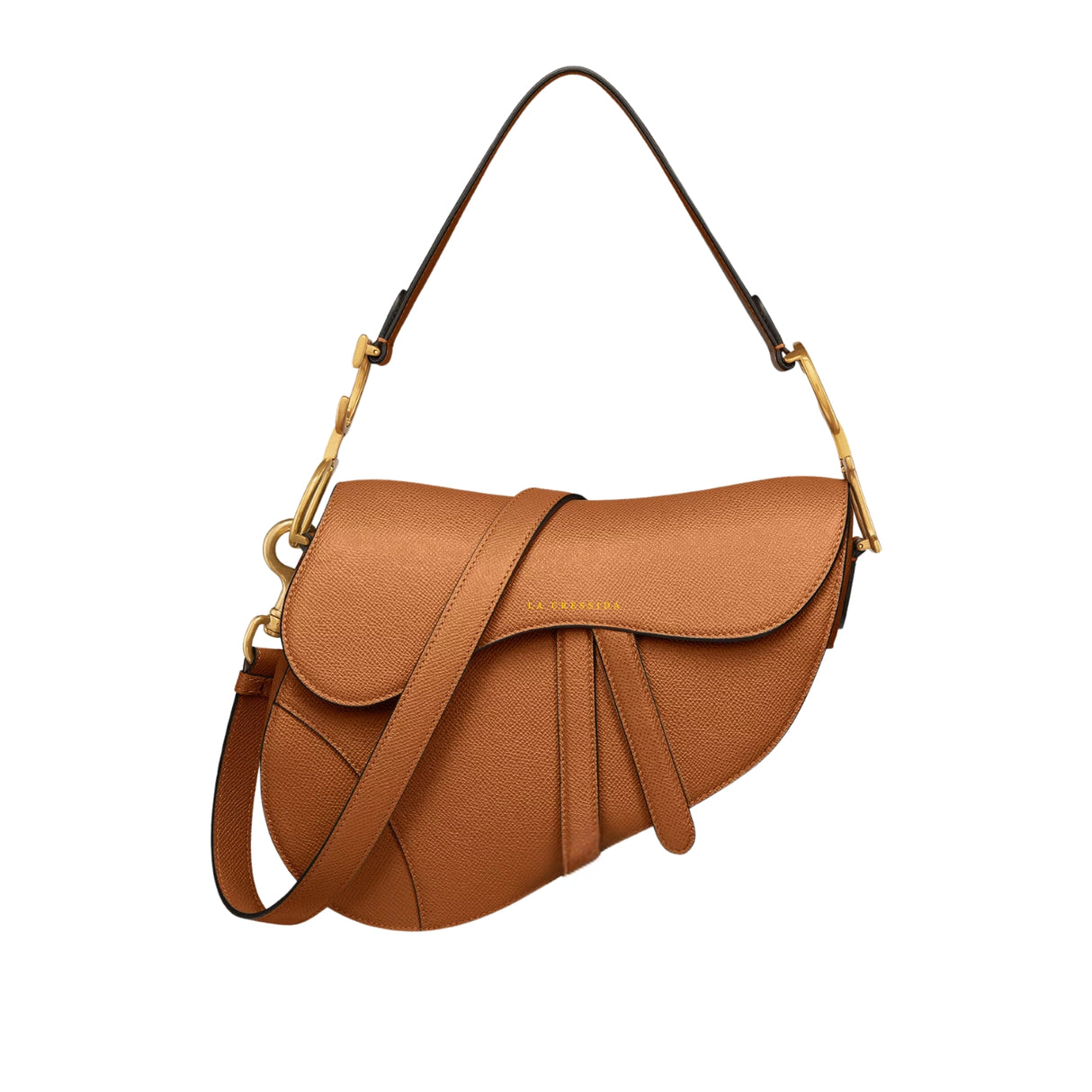 Small Leather Shoulder Bag - Brown