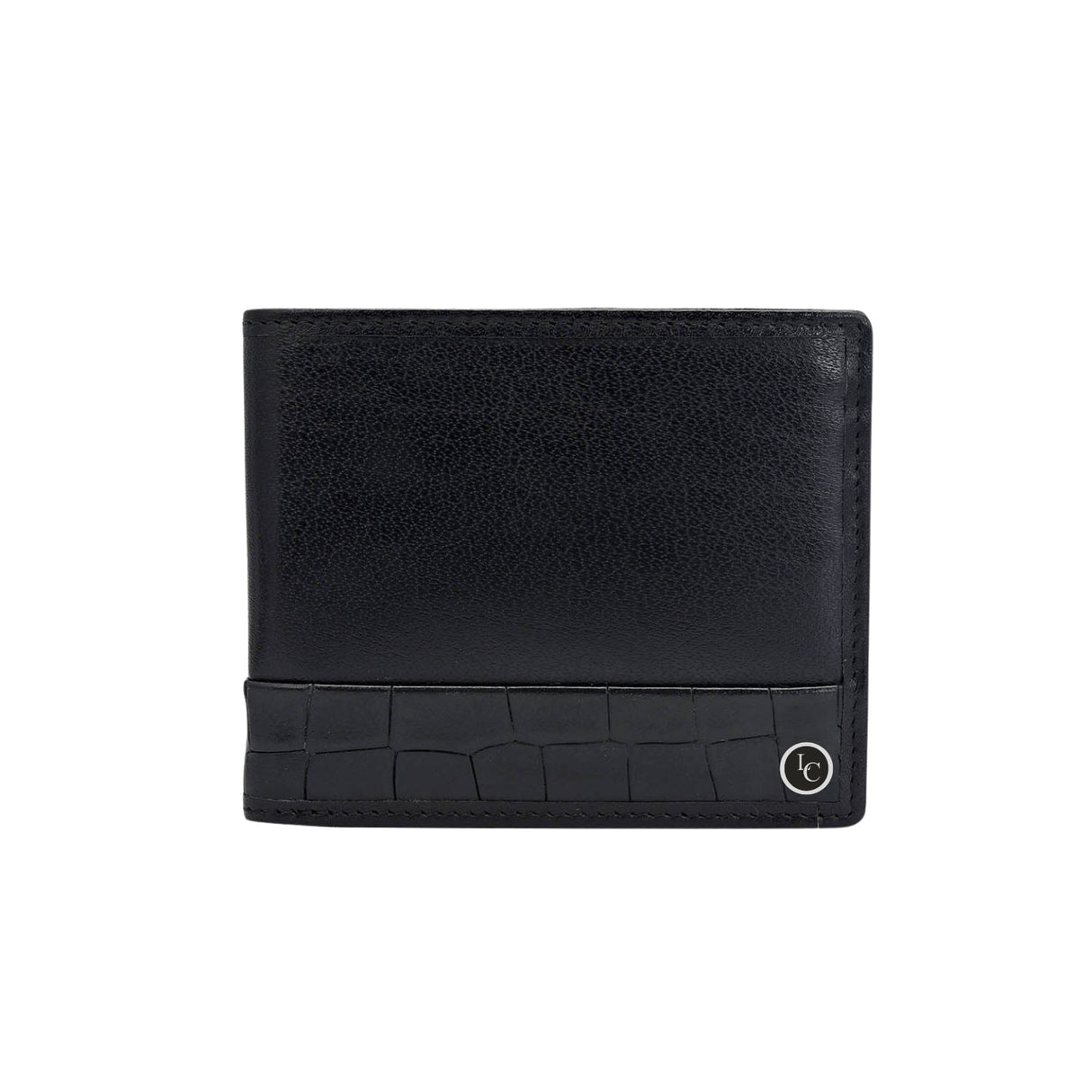 Black Bifold Leather Mens Wallet