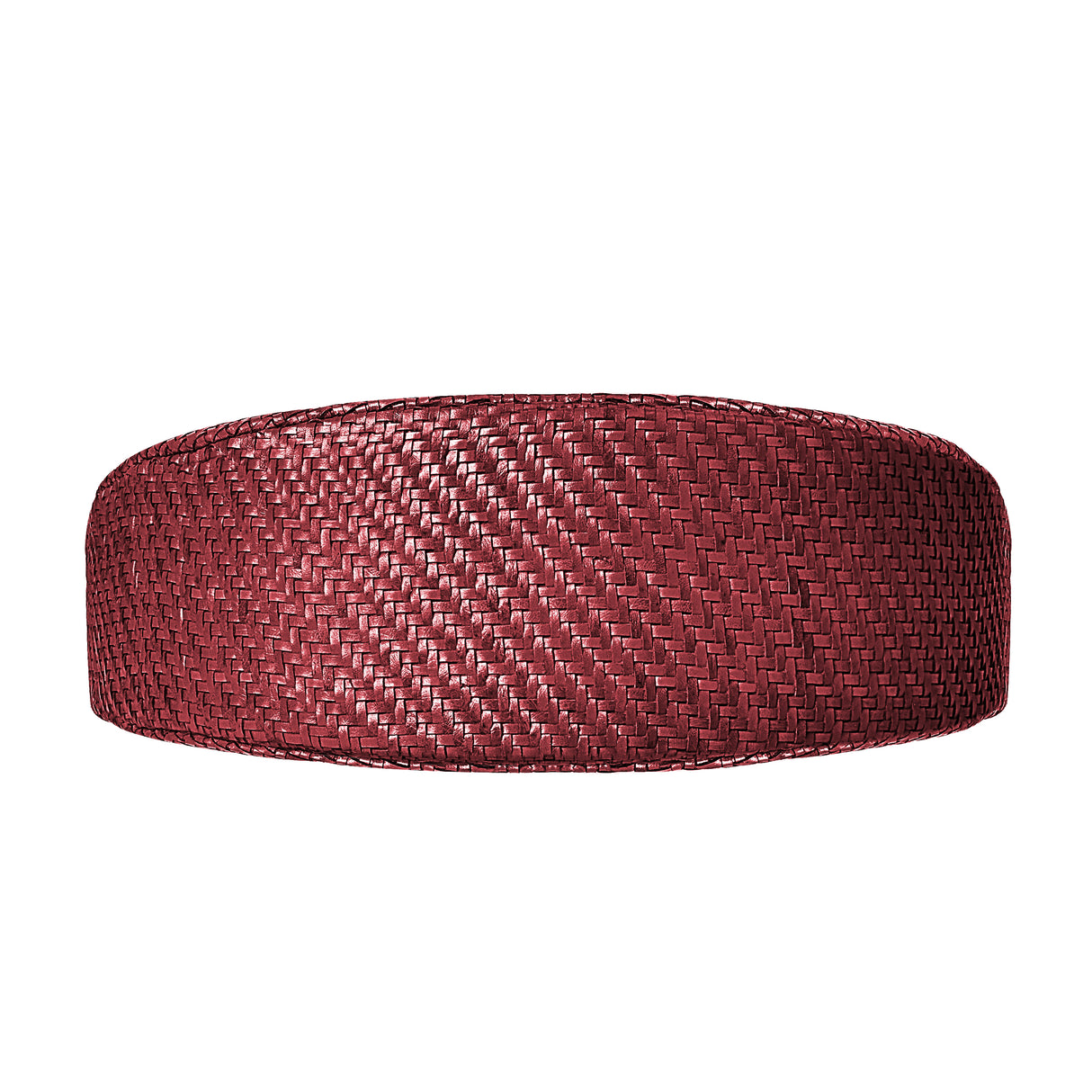La Cressida Handwoven Cherry Leather Half-Moon Shoulder Bag