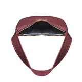 La Cressida Handwoven Cherry Leather Half-Moon Shoulder Bag