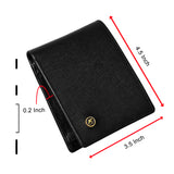 La Cressida Men's Saffiano Black Leather Wallet