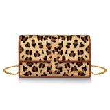 La Cressida Leopard Print Fur & Leather Crossbody Bag