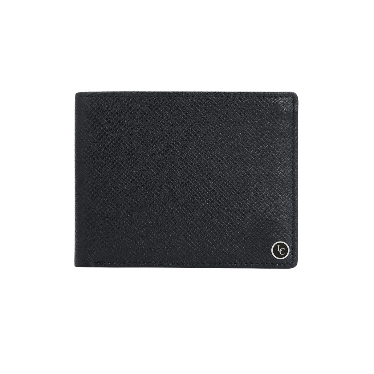 Black Bifold Saffiano Leather Mens Wallet