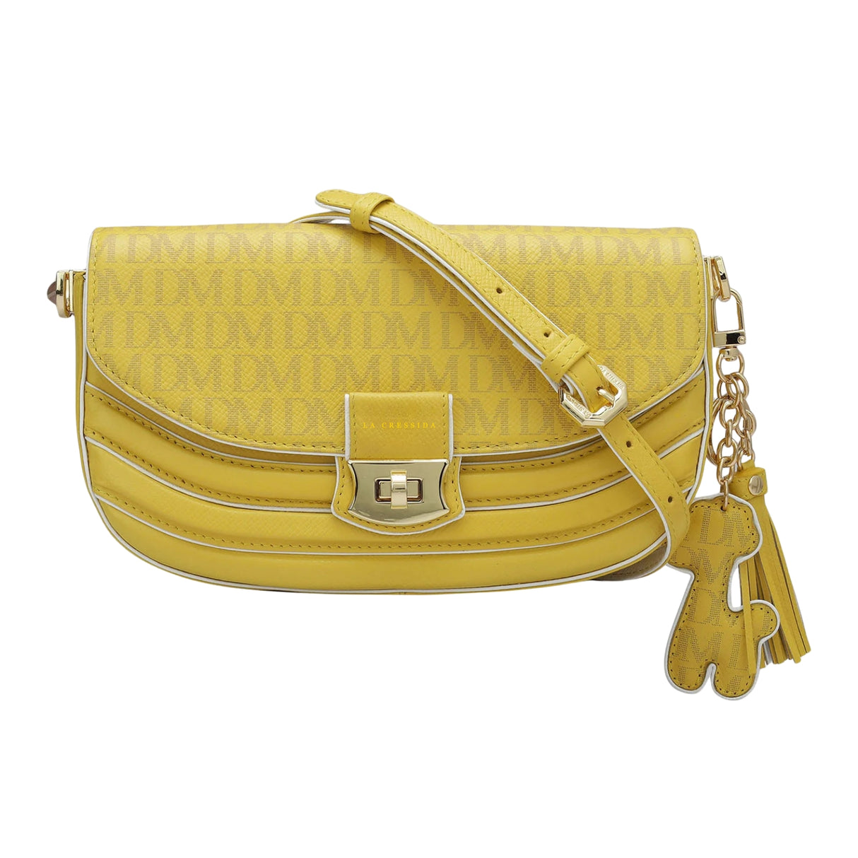 Small Leather Shoulder Bag - Yellow