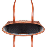 La Cressida Handwoven Tan Leather Tote Bag for Women
