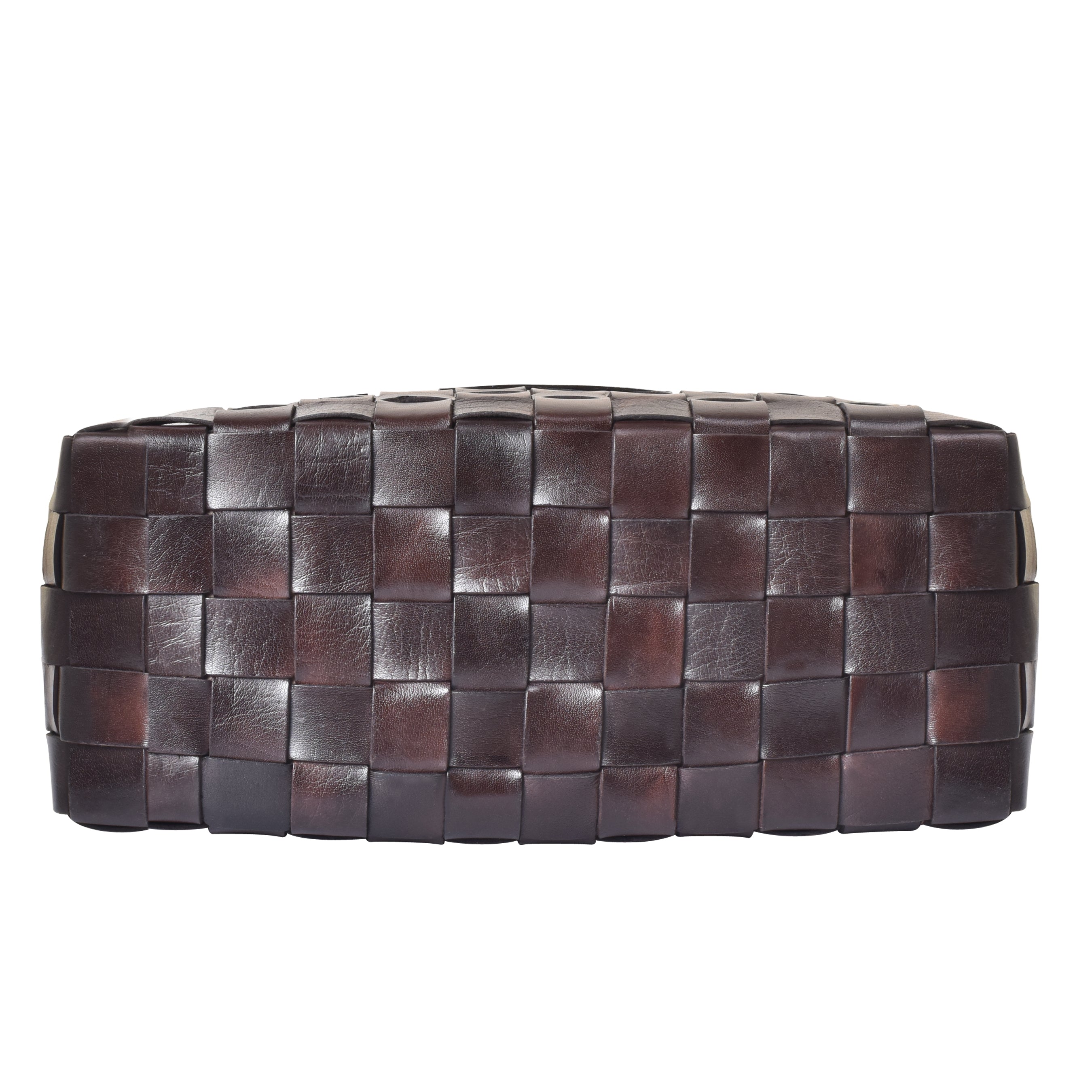 La Cressida Handwoven Brown Leather Tote Bag for Women