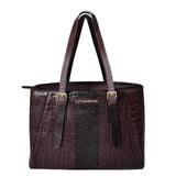 La Cressida Luxurious Croc-Embossed Leather Tote Bag