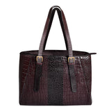 La Cressida Luxurious Croc-Embossed Leather Tote Bag