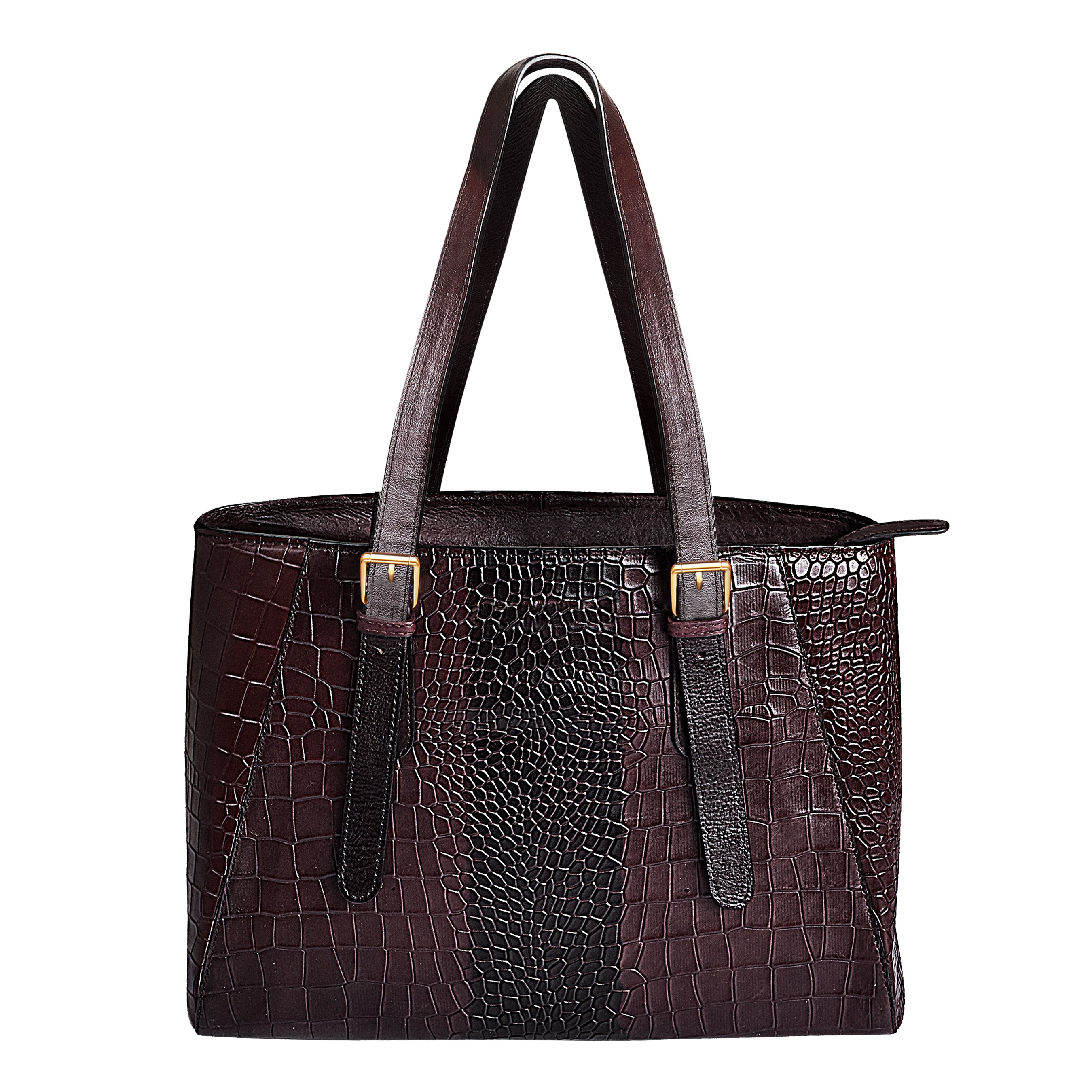 La Cressida Luxurious Croc-Embossed Leather Tote Bag