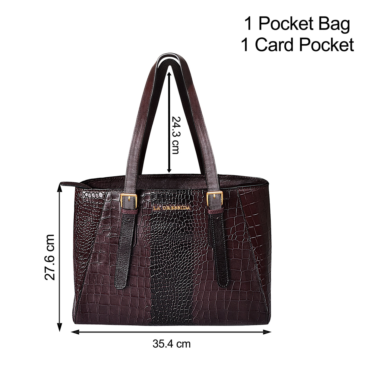 La Cressida Luxurious Croc-Embossed Leather Tote Bag