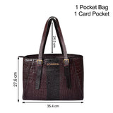 La Cressida Luxurious Croc-Embossed Leather Tote Bag