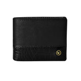 La Cressida Black Men's Saffiano Leather Bi-fold Wallet