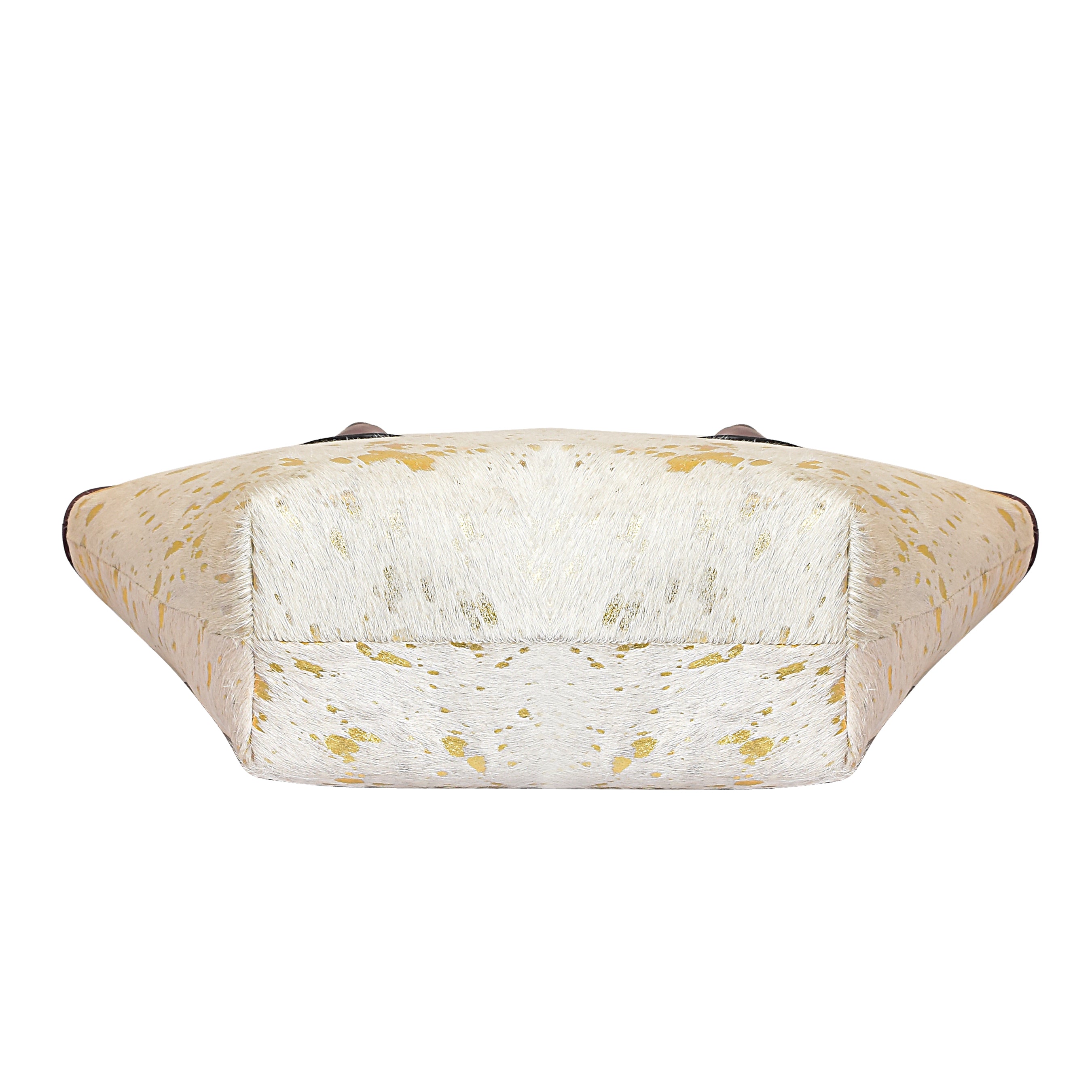 La Cressida Gold Speckled Cowhide Leather Tote Bag
