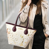 La Cressida Gold Speckled Cowhide Leather Tote Bag