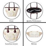 La Cressida Gold Speckled Cowhide Leather Tote Bag