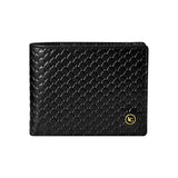 La Cressida Men's Black Woven-Effect Leather Wallet
