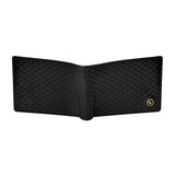 La Cressida Men's Black Woven-Effect Leather Wallet