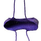 La Cressida Purple Woven Leather Tote Bag