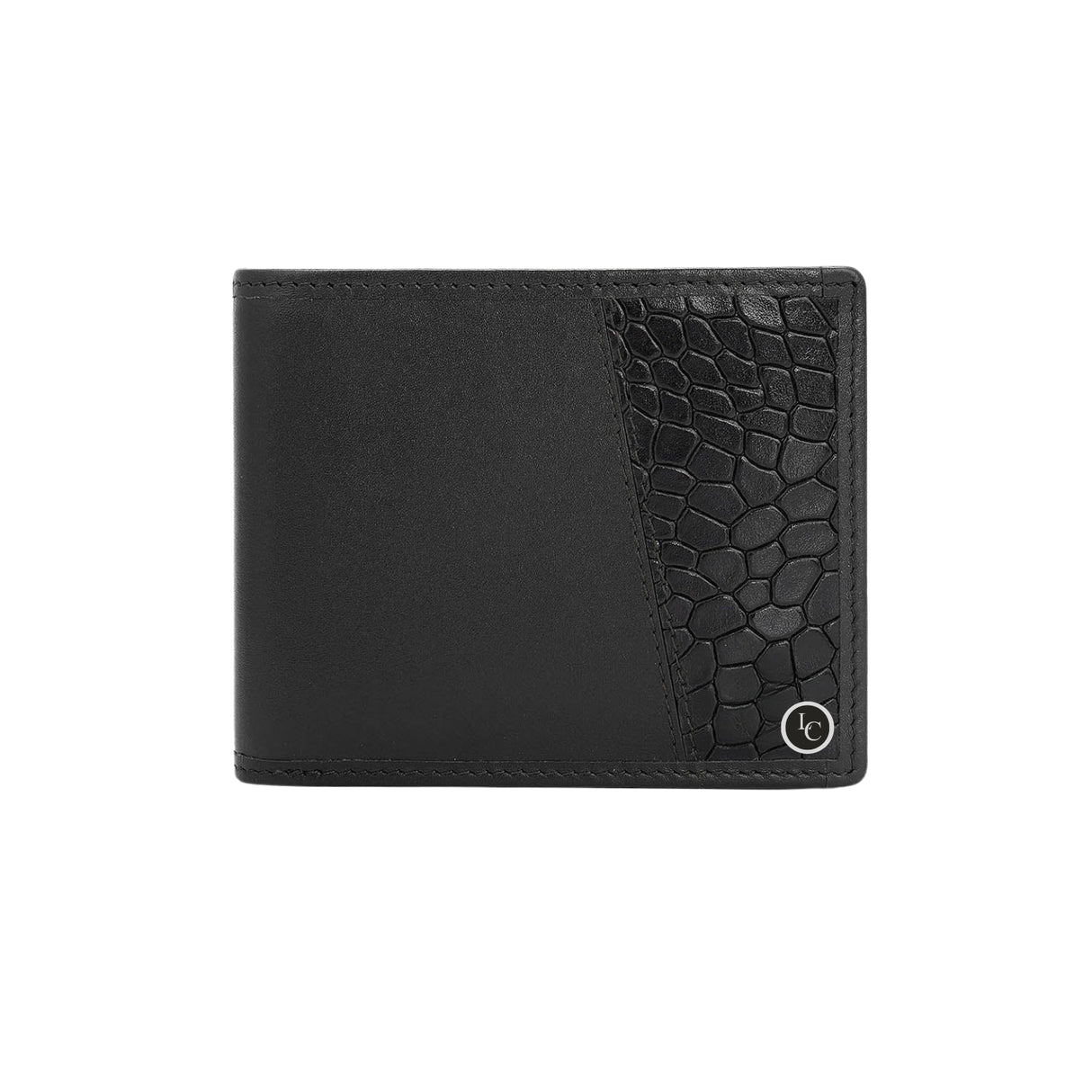 Black Bifold Leather Mens Wallet